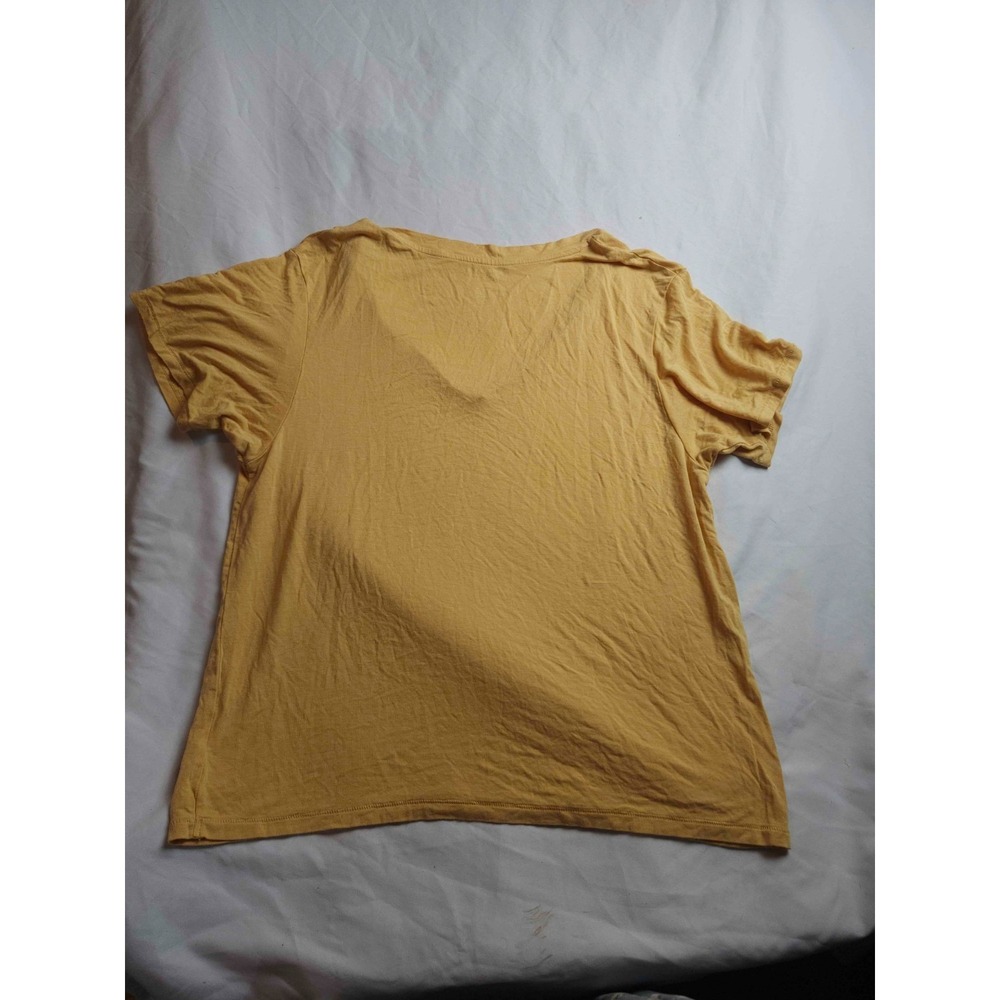 American Eagle T-Shirt Womens S Yellow Mustard Minimalist Beachy Summer Layering - Picture 5 of 5